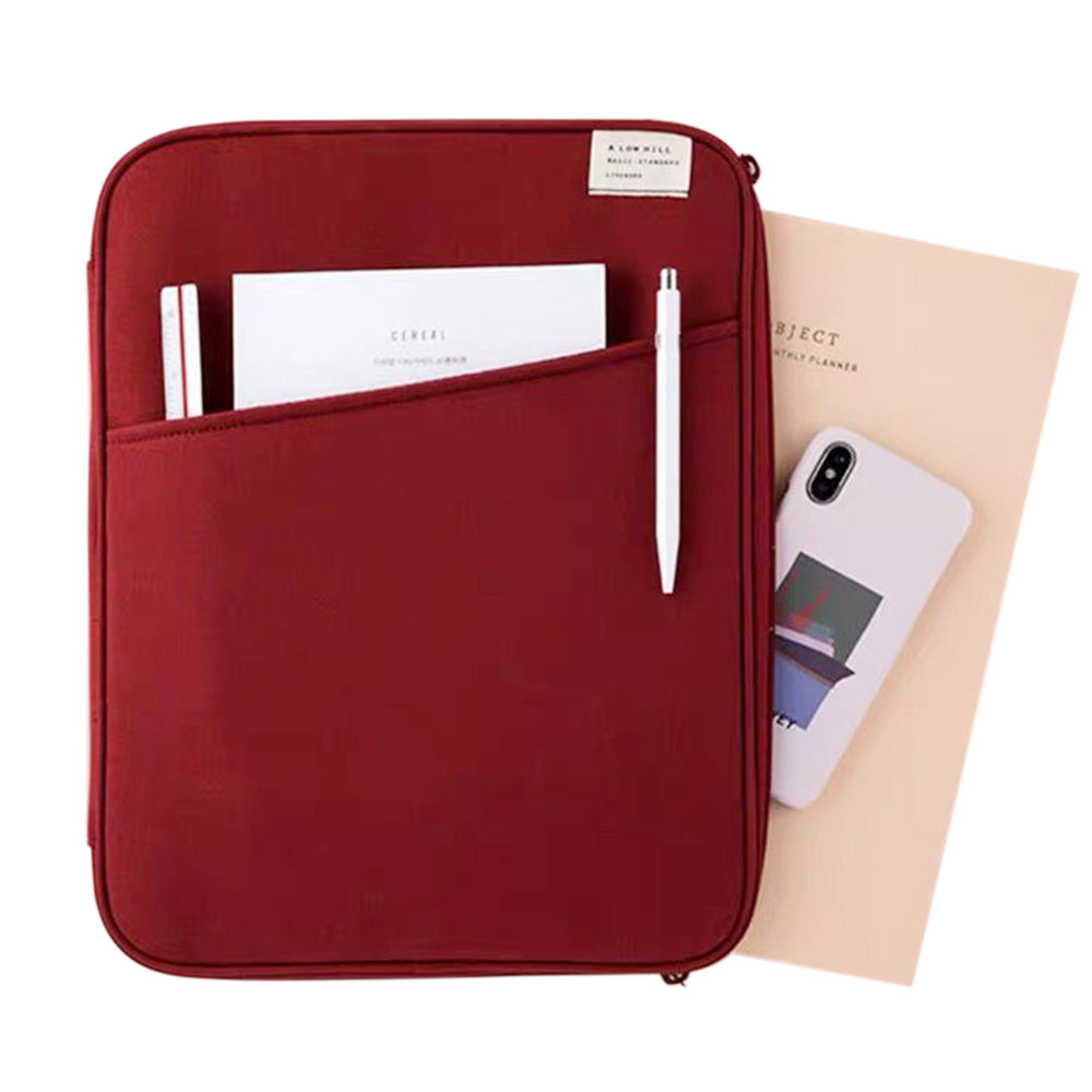 Tablet Sleeve Bag Portable Protective Case for 11 Inch 13 Inch Tablets Pads-Red