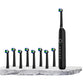Electric Toothbrush with 5 Modes 8 Brush Heads Rechargeable 3D Rotation Toothbrush for Home Travel