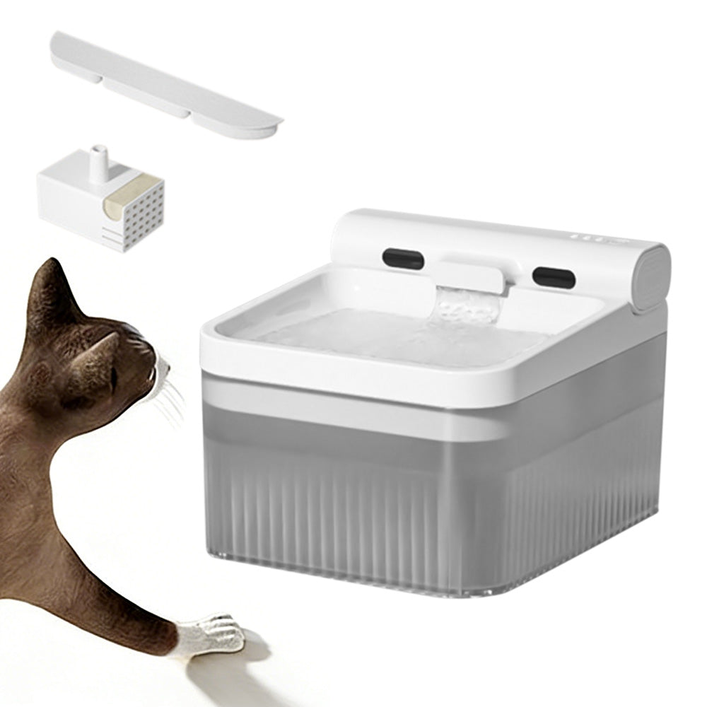4L Automatic Cat Water Fountain Rechargeable Pet Drinking Dispenser with Sensor Mode