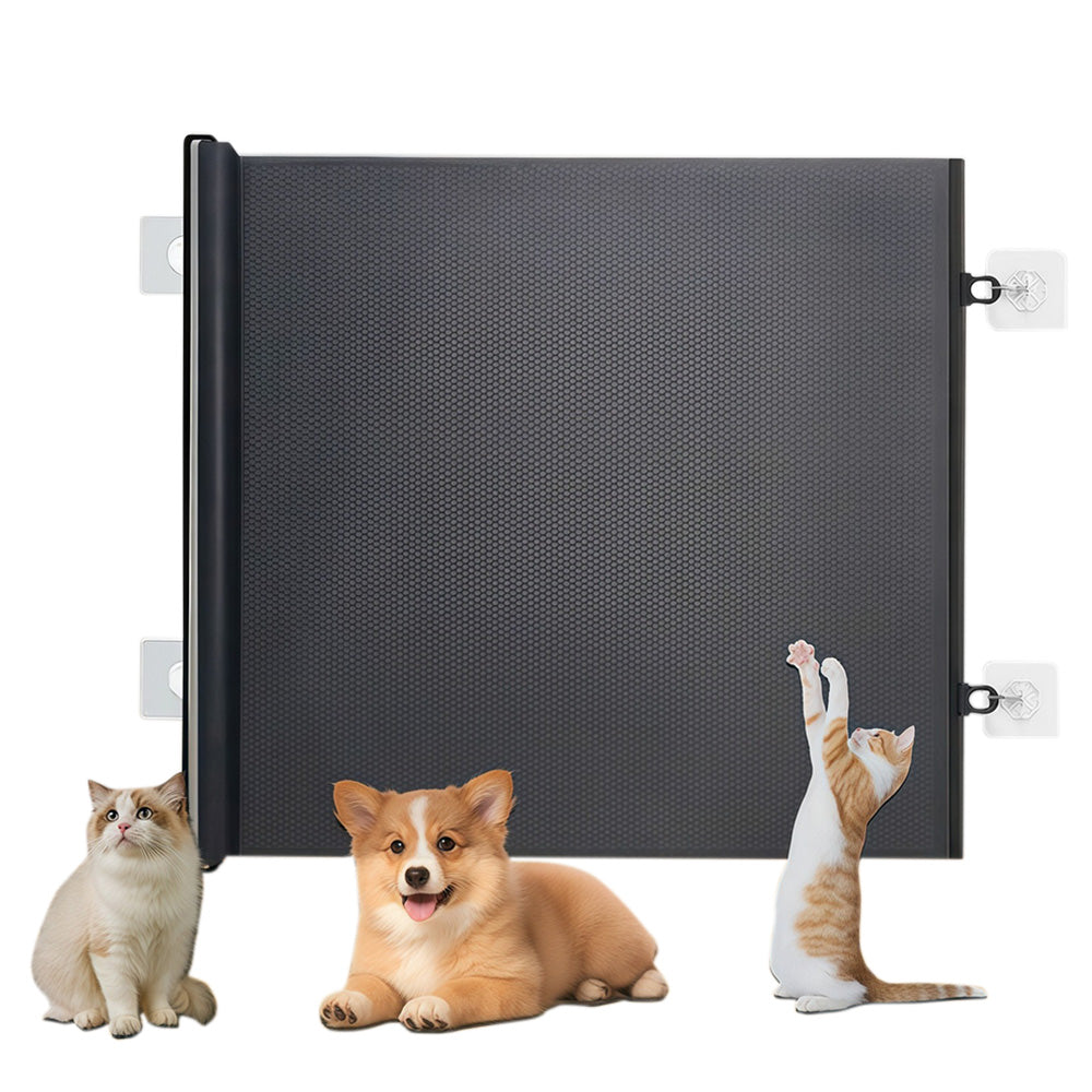 Retractable Pet Gate No Drill Barrier for Dogs and Cats Indoor Outdoor Use