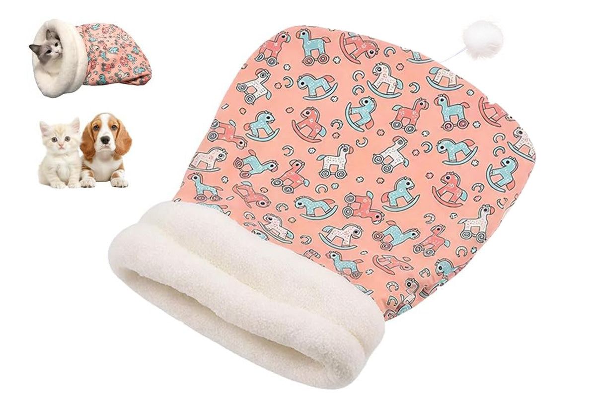 Warm Sherpa Pet Sleeping Bag Pet Sleep Sack Comfortable Pet Bed Bag