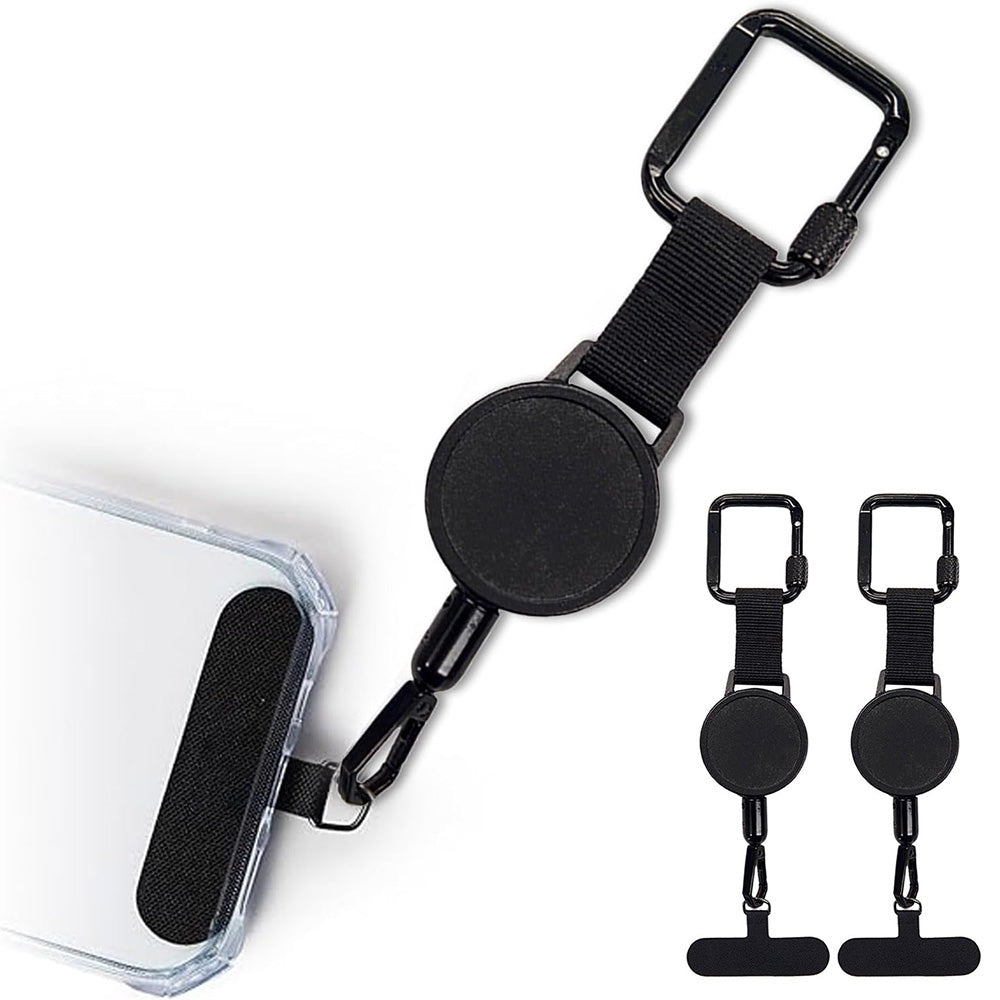 2XRetractable Anti-Theft Phone Tether Wrist Strap Holder
