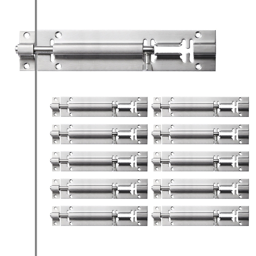 10Pcs Stainless Steel Sliding Door Bolts for Doors Windows and Cabinets