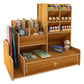 Wooden Desk Organizer with Drawers Art Supplies Storage Desktop Stationary