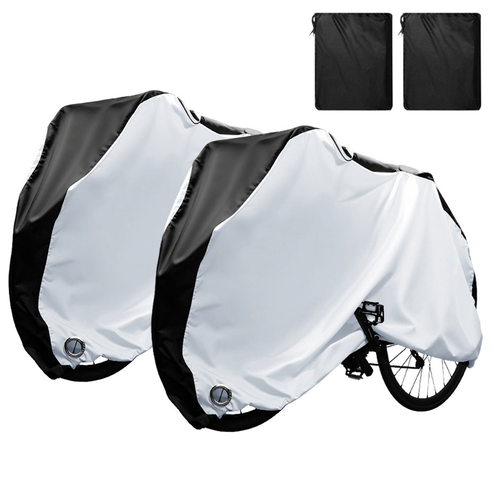2X210D Waterproof Bike Cover with Lock Hole for Outdoor Storage