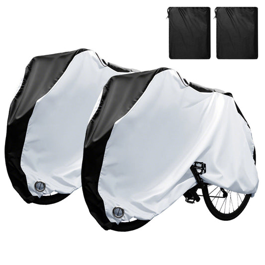 2X210D Waterproof Bike Cover with Lock Hole for Outdoor Storage