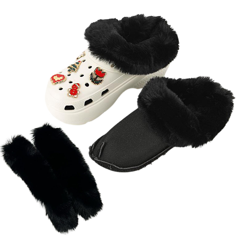 Fleeced Liner Inserts for Crocs Warm Fuzzy Replacement Insoles for Winter