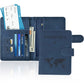 Passport Holder RFID Blocking Leather Cover Wallet With Closure For Travel Essentials