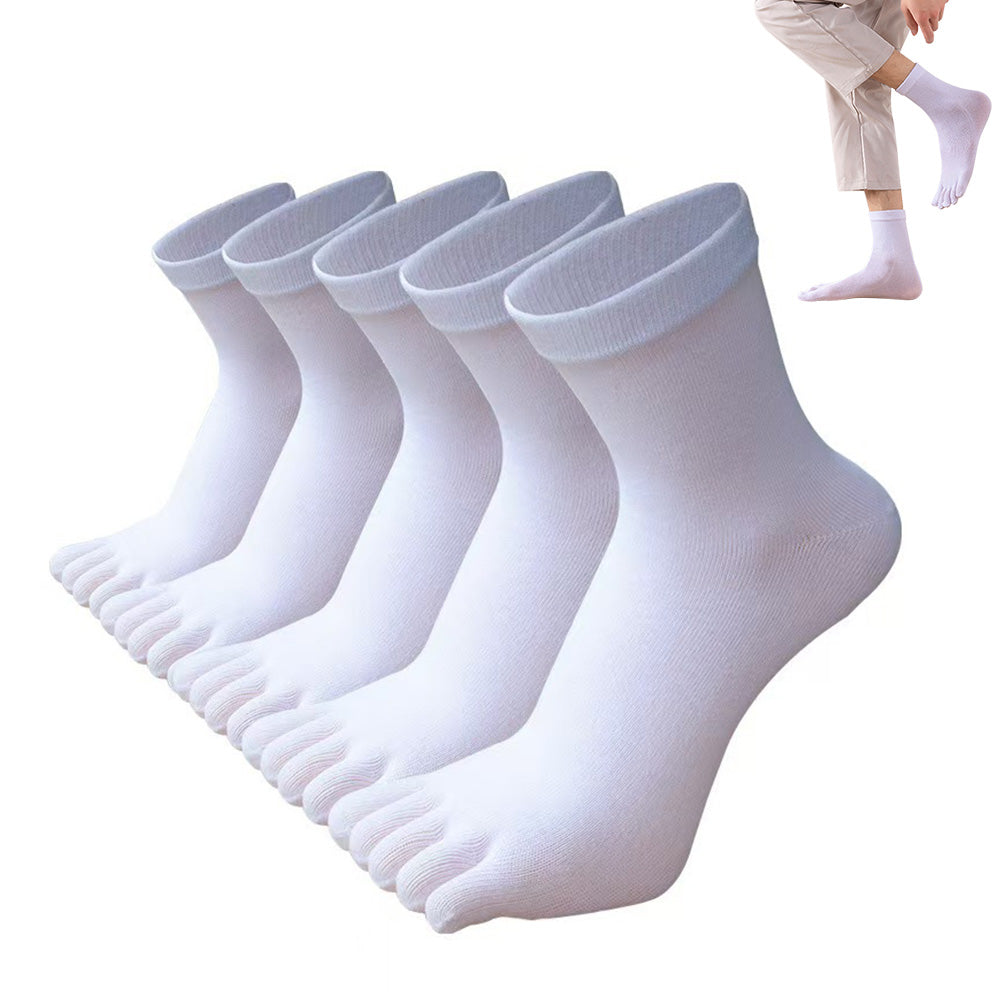 5 Pack Mens Breathable Five Toe Socks