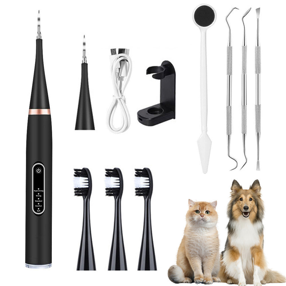 Dog Plaque And Tartar Remover Electric Dogs Teeth Cleaning Kit Ultrasonic Pet Teeth Cleaner