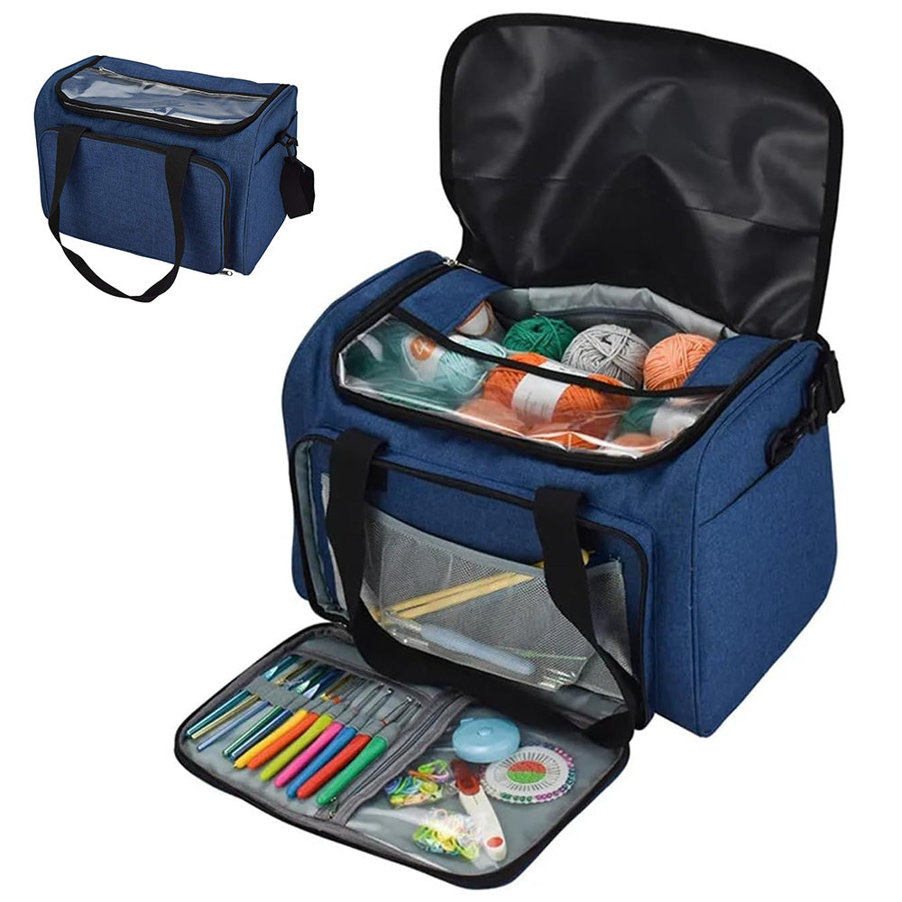 Knitting Storage Bag Wool Tote Crichet Hook Needles Accessories Organizer
