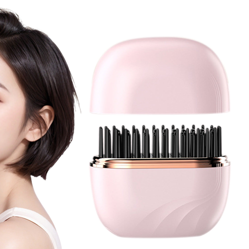 Mini Hair Straightener Rechargeable Wireless Portable Hair Comb for Women