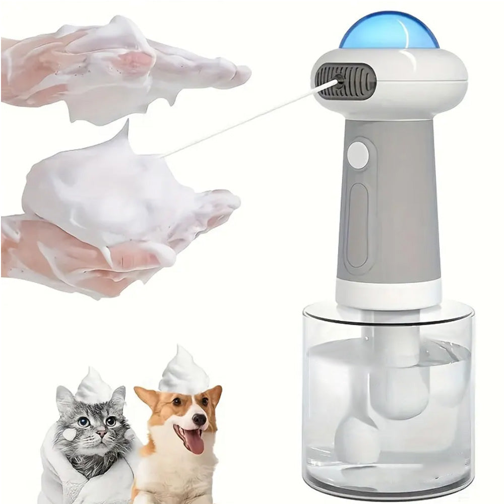 Electric Foaming Shampoo Dispenser Rechargeable Soap Dispenser For Pet Bathing Kitchen Sink Toilet Cleaning