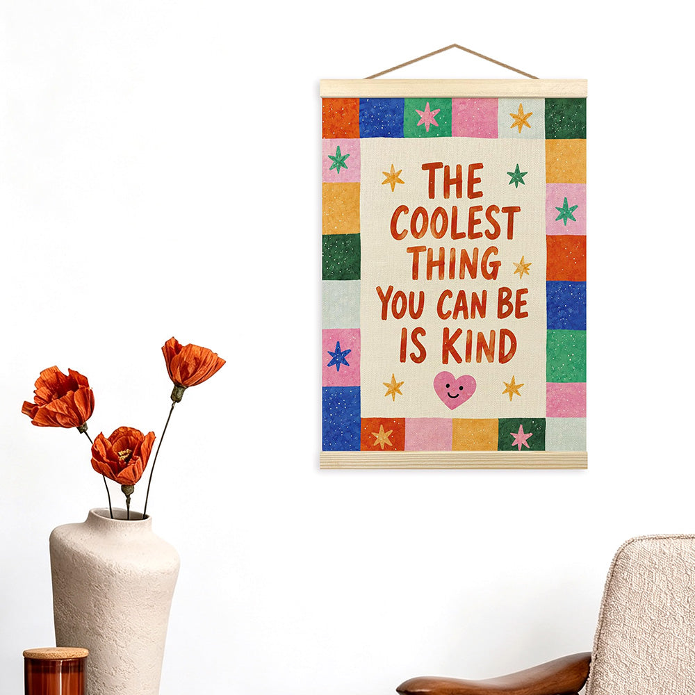Colorful Inspirational Words Art Prints with Hanging Cord for Home Office Classroom