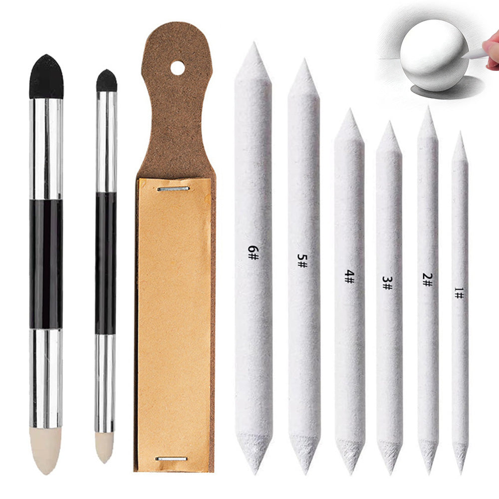 Paper Blending Stumps and Sandpaper Sketching Art Tool Set