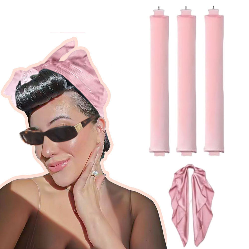 3Pcs Heatless Hair Curling Rod Headband No Heat Wave Hair Curlers Sleep Overnight Set