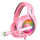 Wired Over-Ear Gaming Headset with LED RGB Lights and Mic