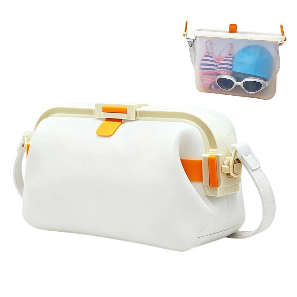 Water-resistant Foldable Silicone Beach Bag with Handle for Camping Seaside