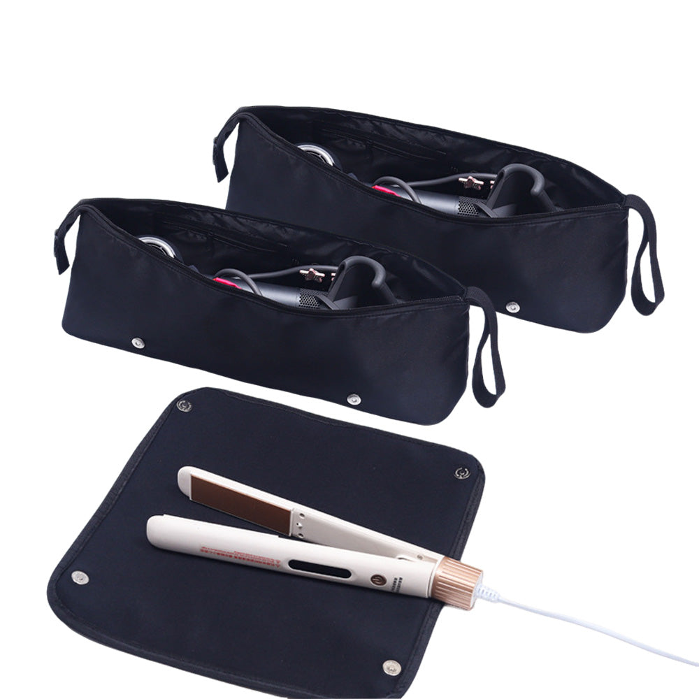 Hot Hair Tools Travel Bag with Removable Heat Resistant Mat for Curling Iron