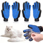 2X1 Pair Pet Grooming Gloves for Cats and Dogs Hair Removal and Massage