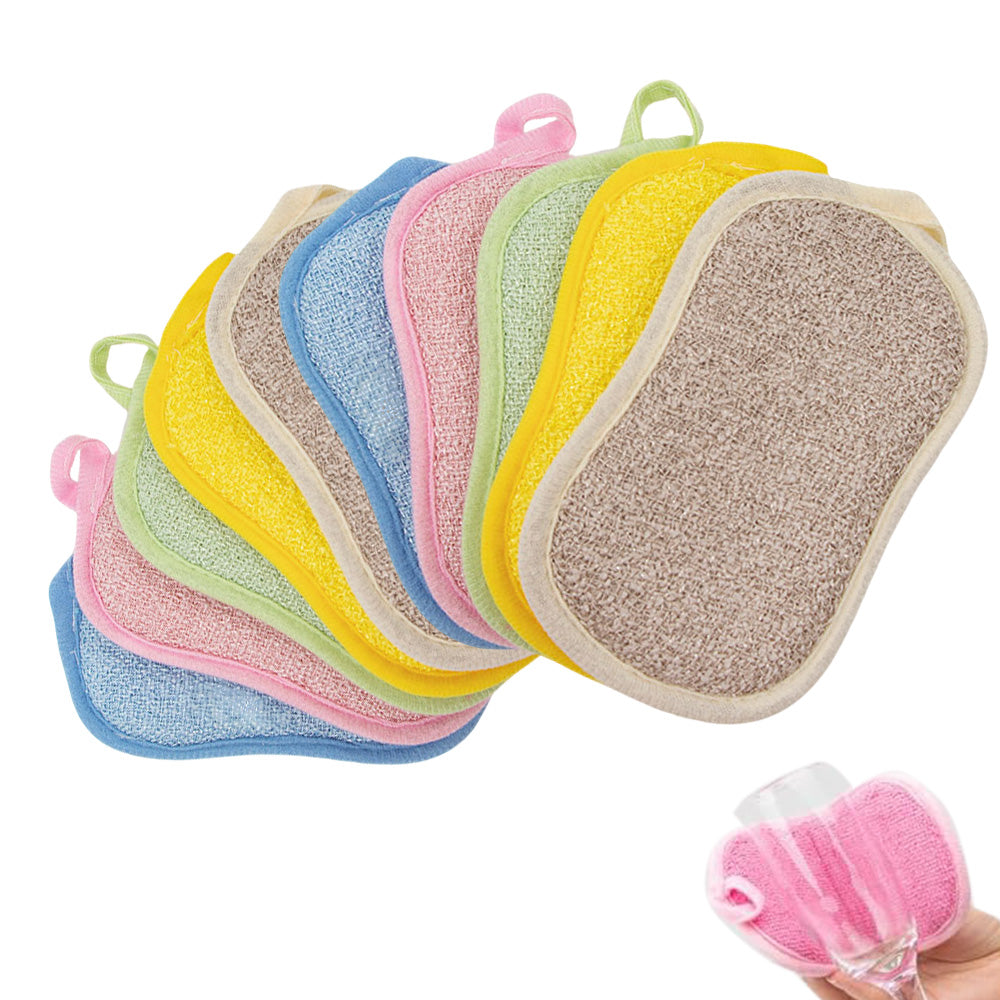 5Pcs Dish Sponge Kitchen Double Sided Sponges Scrub to Remove Stubborn Stains