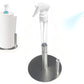 Standing Paper Towel Holder with Spray Pump Papertowels Roller Sprayer