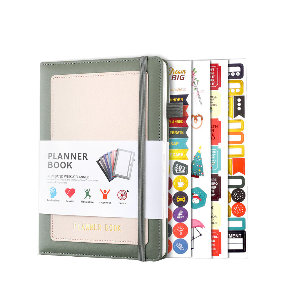 2024 Weekly Monthly A5 Planner with Tabs and Inner Pocket