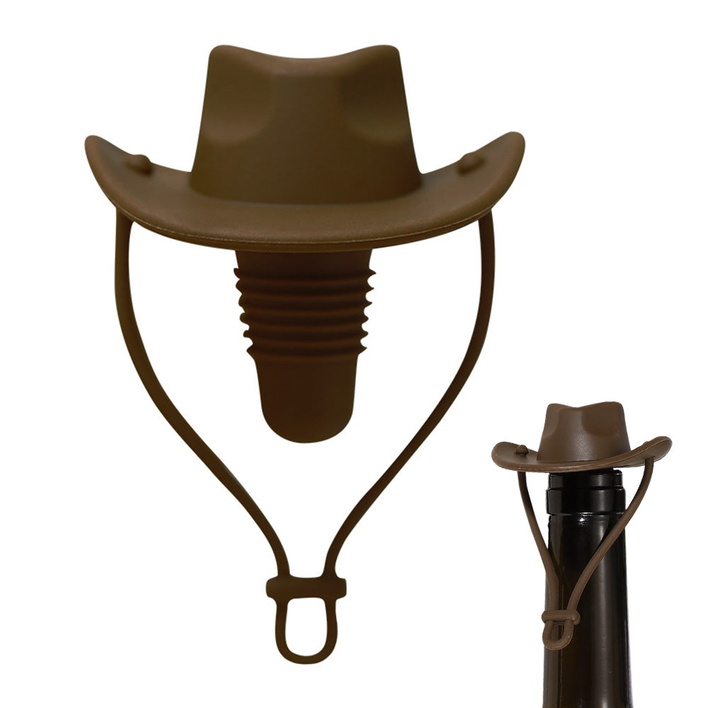 Western Cowboy Hat Silicone Wine Bottle Stopper Champagne Sealer
