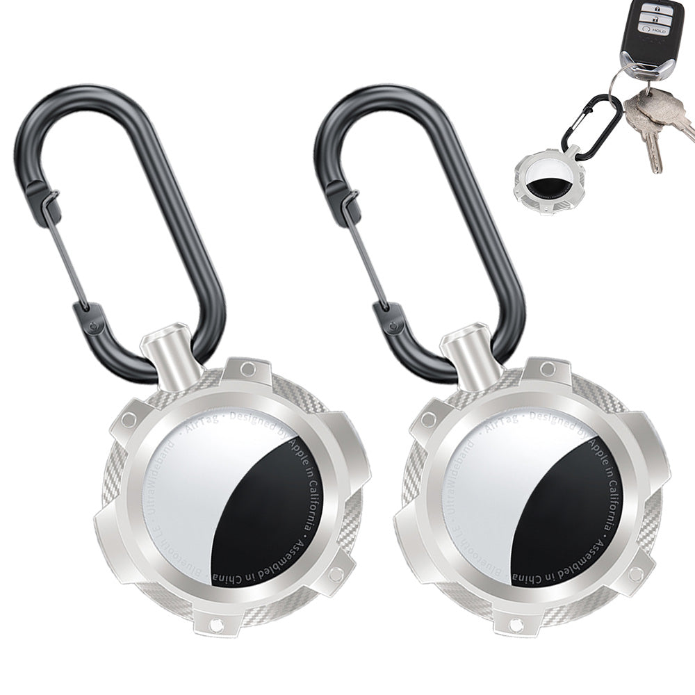 2-Pack for Airtag Holder Case with Keychain TPU Shockproof Cover Anti-Scratch Key Chain for AirTag