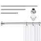 Adjustable Tension Curtain Rod Telescopic Shower Pole for Bathroom