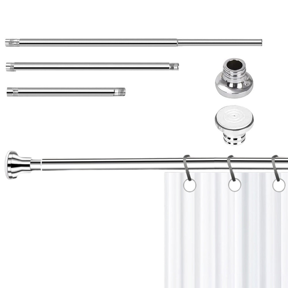 Adjustable Tension Curtain Rod Telescopic Shower Pole for Bathroom
