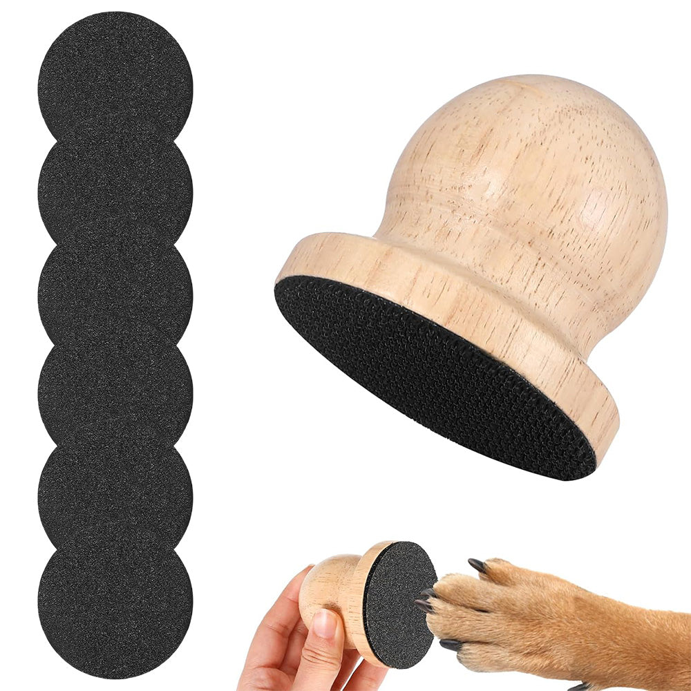 Pet Nail File Board with 6 Sheets Replacement Sandpaper for Cats Dogs
