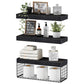 3 Tier Bathroom Shelf Wall Mounted Floating Shelf with Storage Basket