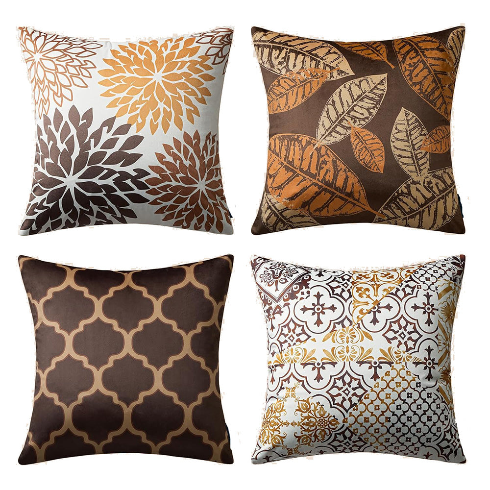 4Pcs Bohemian Home Decoration Sofa Cushion Pillow Covers Prints Value Pack