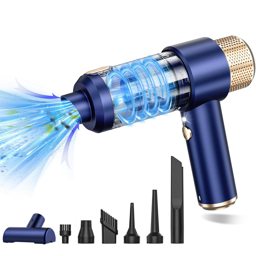 4-in-1 Handheld Air Duster and Car Vacuum Cleaner with LED Light
