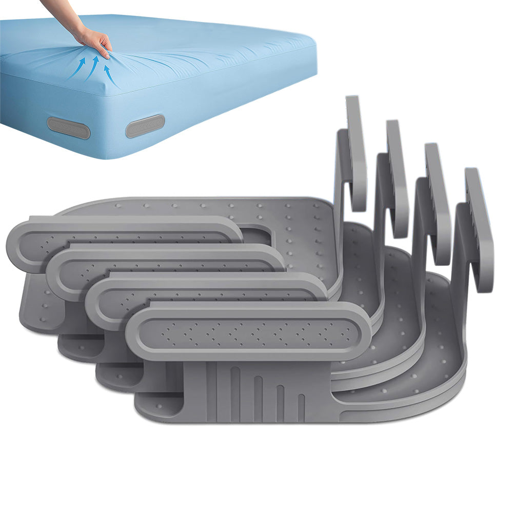 4PCS Invisible Bedsheet Clips Bed Sheet Holders With Lock Strips For Corners