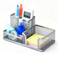 3 Compartment Mesh Pen Holder Desk Organizer Metal Office Supply Storage for Home School