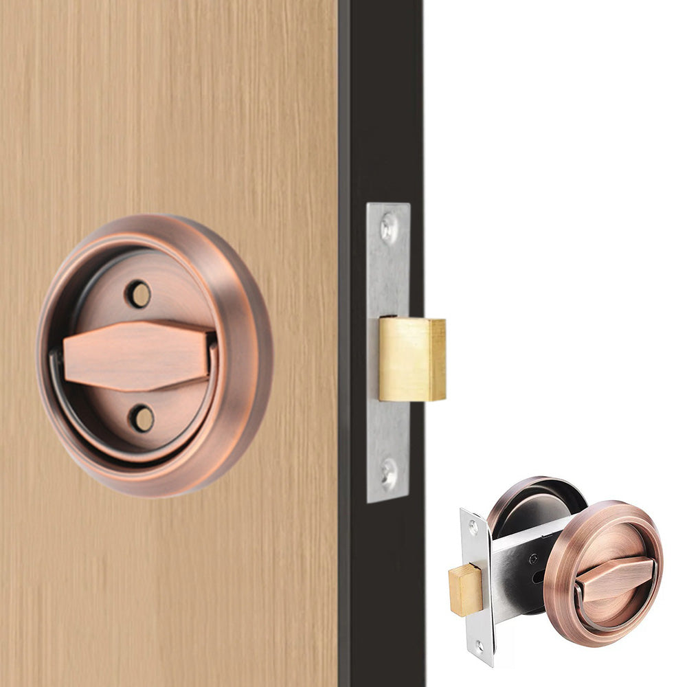 Hidden Door Lock Invisible Latch Double Sided Privacy Lock for Bedroom Bathroom Stainless Steel
