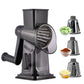 Rotary Vegetable Chopper 3-Blade Cylinder Hand-Cranked Slicer Shredder Grater