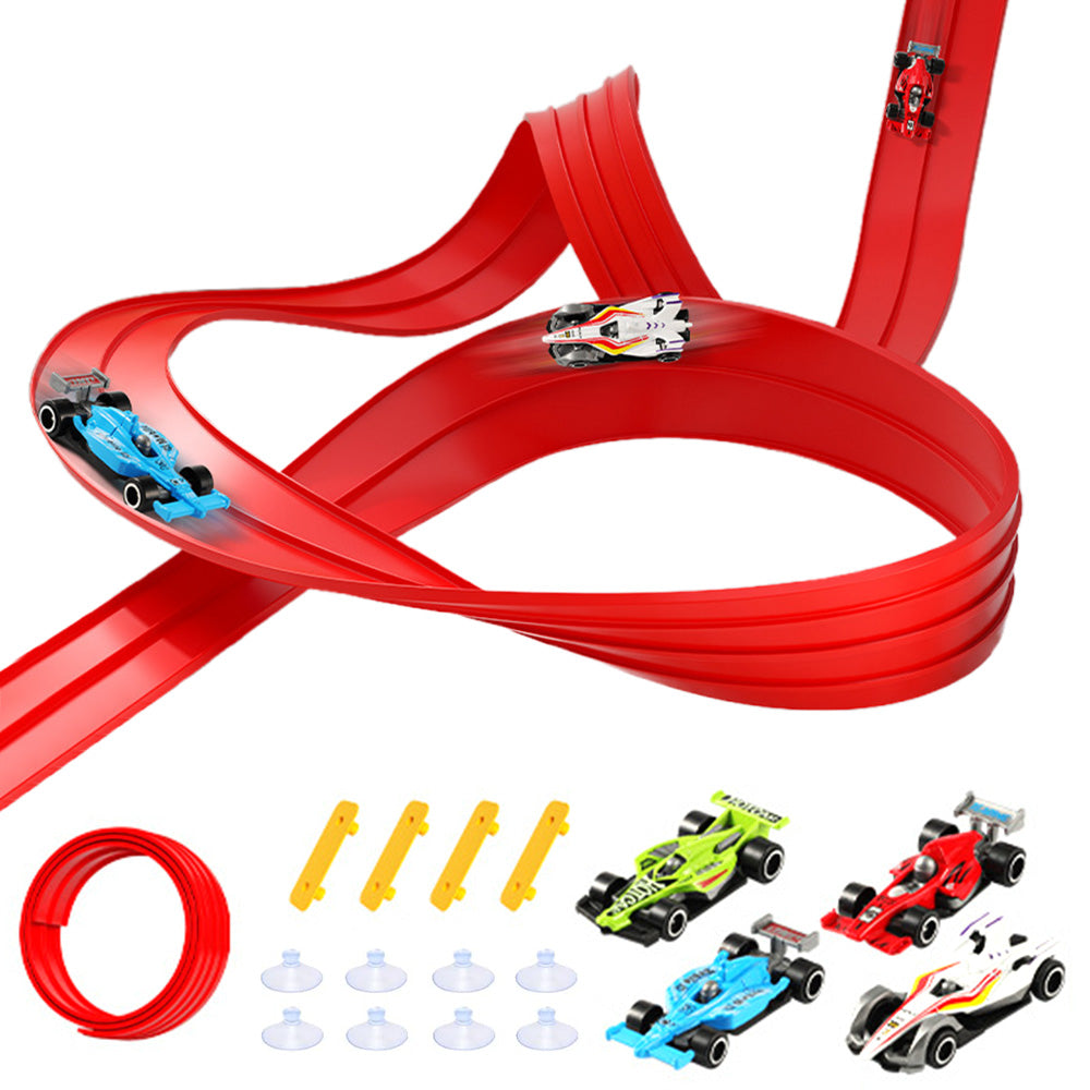 Car Racing Track Set Five Meter Race Track Dual Lane Gravity