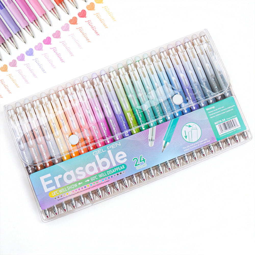 Colorful Click-Erasable Gel Pen Set for Students School and Office