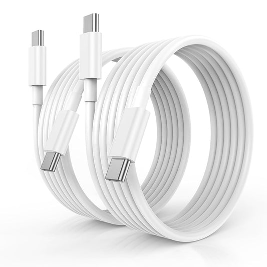 2Pcs 2M USB C to USB C Charger Cable 60W PD Fast USB C to C Charger Cable USB Charging Cable