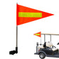 Bike Flag with Pole Reflective Strip Adjustable Stainless Steel Bicycle Handlebar Flag for Cycling