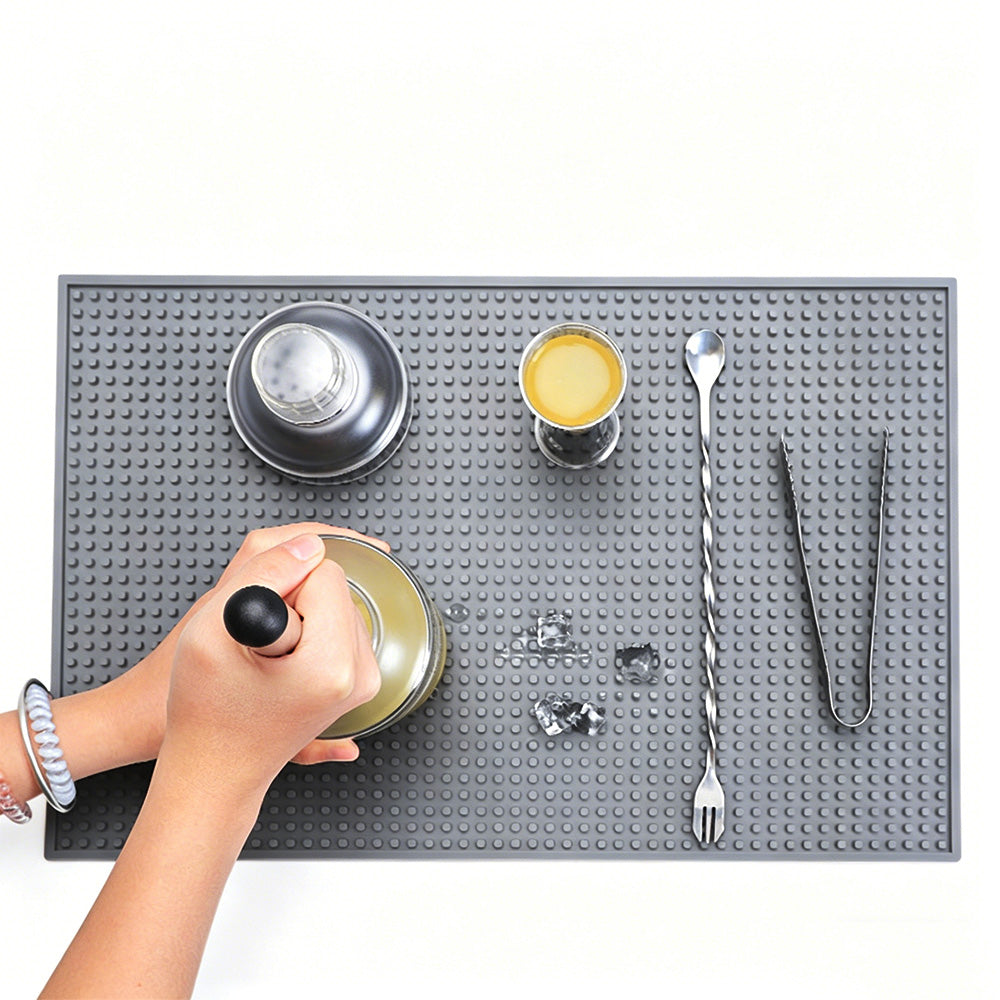 Bar Mat Non Slip Drying Mat for Countertops 45x30cm PVC Bar Service Mat for Home Bar