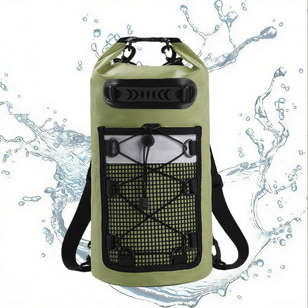 Roll-Top Backpack With Handle Dry Bag Outdoor Bag For Fishing Boating Camping