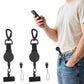 2XRetractable Phone Lanyard Locking Carabiner 360 Degree Tab for Hiking Climbing