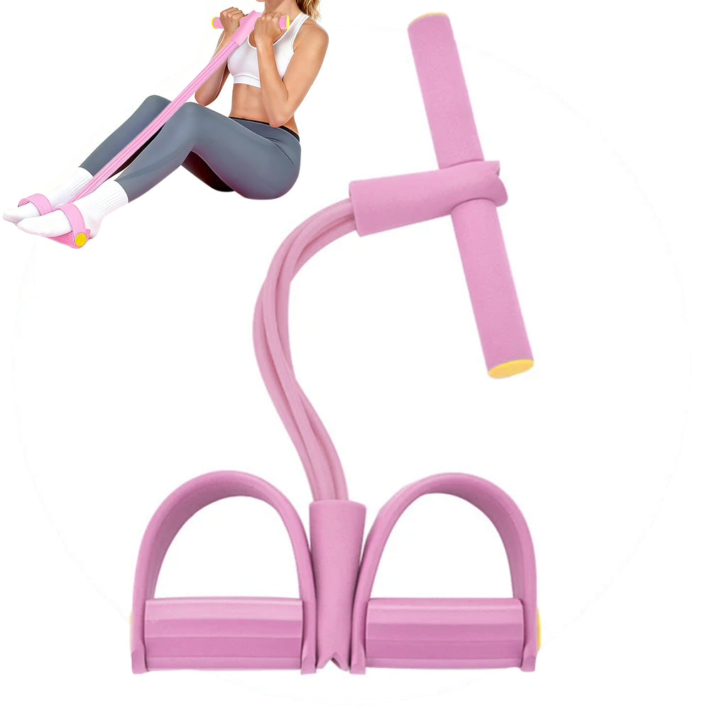 Foot Leg 6 Tube Pedal Resistance Band Body Stretch Pull Rope