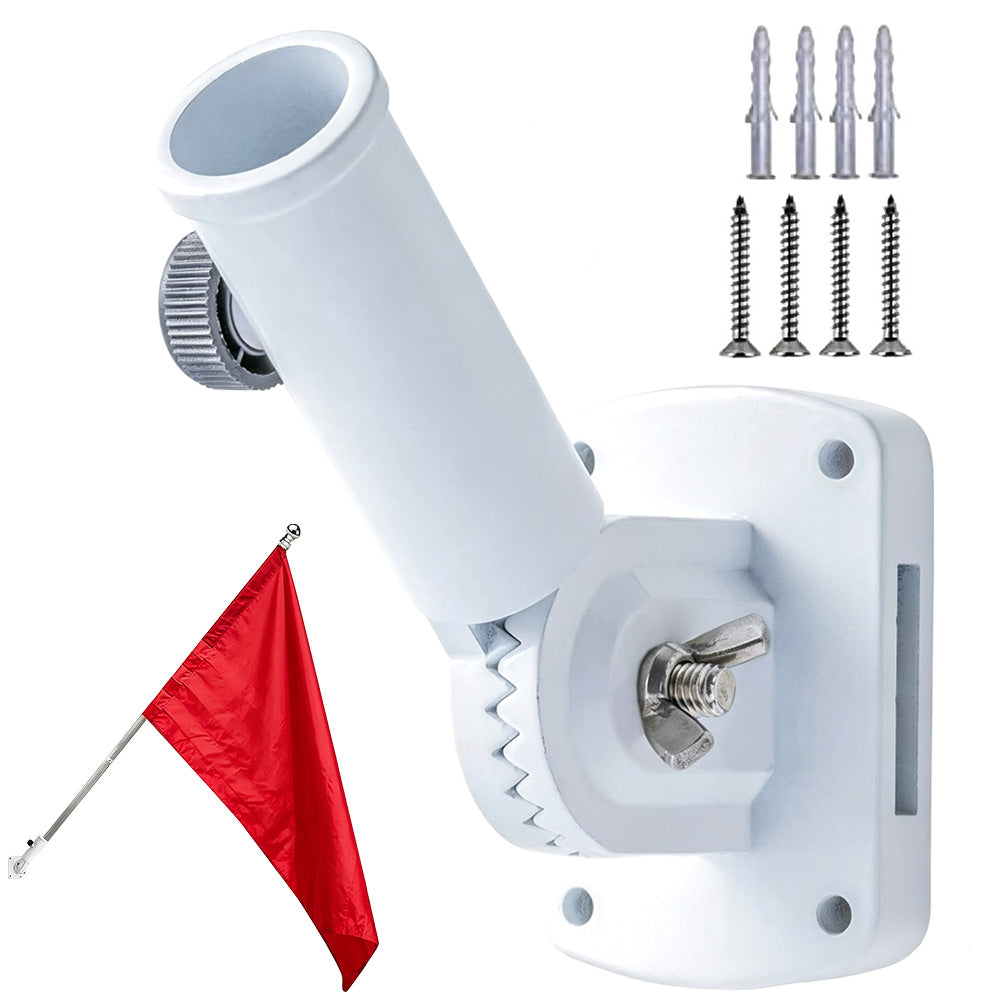 Adjustable Wall Mount Flag Pole Bracket for Flags Garden Lights and Posts