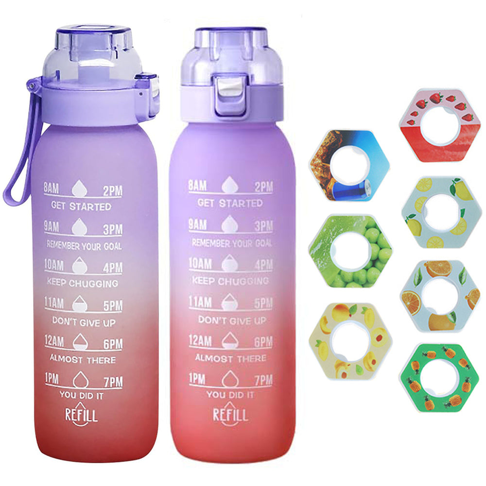 700ML or 1000ML Scent Water Bottle Leak Proof Sport Water Cup with 7 Fragrance Rings