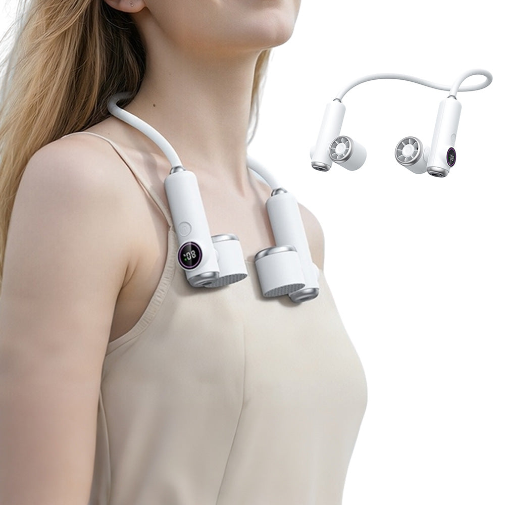 Detachable Easy Attached Neck and Handheld Fan with Dual 2000mAh Batteries